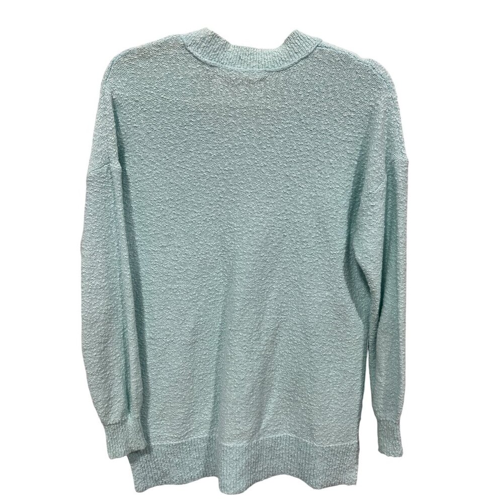 LOFT Button Front Cardigan Sweater Womens S Long Sleeve Textured Cotton Capsule - Picture 2 of 6